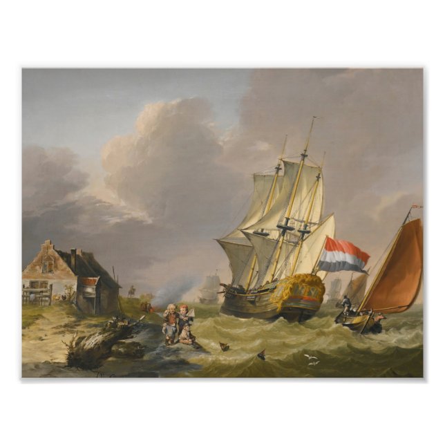 Foto Jan van Os - Entrega Numa Tempestade Ao Largo Da C (Frente)