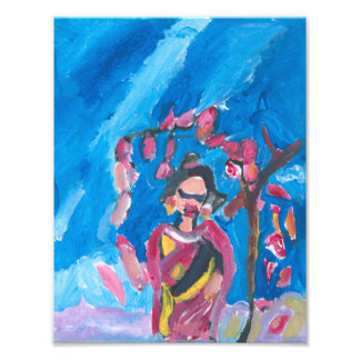 Foto Japanese woman print
