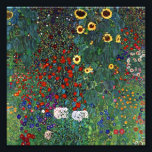Foto Jardim de Fazenda Gustav Klimt com Girassóis<br><div class="desc">Impressão de fotografia com a pintura do Jardim de Fazendas de Gustav Klimt com Girassóis (1907). Um belo jardim de girassóis e belas flores azuis,  vermelhas,  roxas,  rosa e brancas. Um presente de excelente para fãs de Arte Nouveau e de Arte Austríaca.</div>