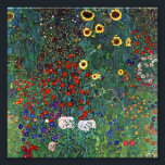 Foto Jardim de Fazenda Gustav Klimt com Girassóis<br><div class="desc">Impressão de fotografia com a pintura do Jardim de Fazendas de Gustav Klimt com Girassóis (1907). Um belo jardim de girassóis e belas flores azuis,  vermelhas,  roxas,  rosa e brancas. Um presente de excelente para fãs de Arte Nouveau e de Arte Austríaca.</div>