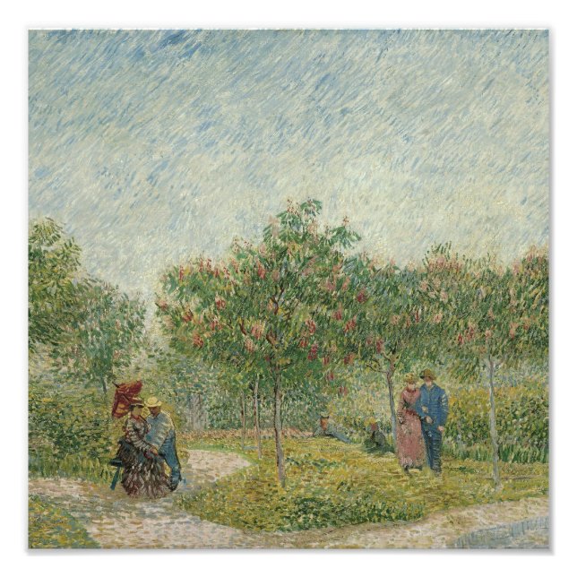Foto Jardim em Montmartre com amantes (Frente)