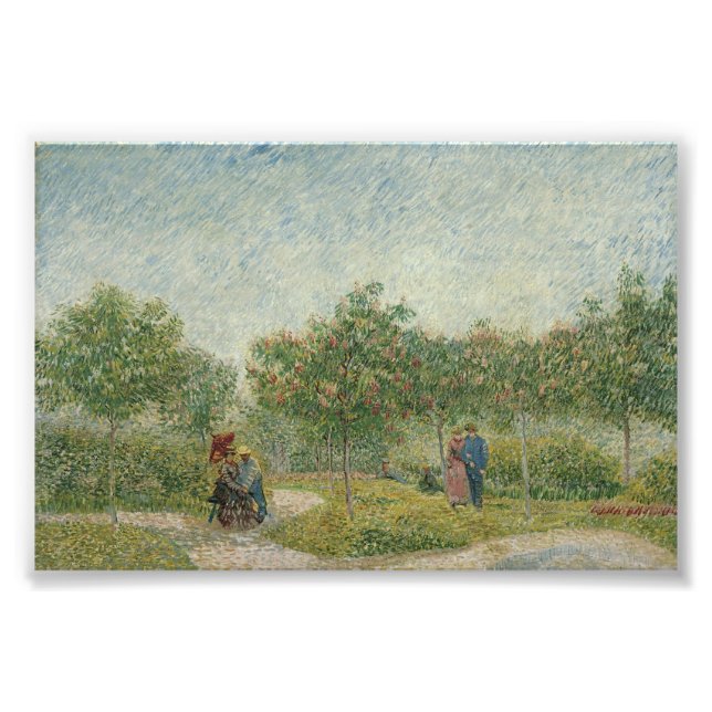 Foto Jardim em Montmartre com amantes (Frente)