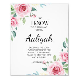 Foto Jeremiah 29:11 Rosa Rosa Personalize