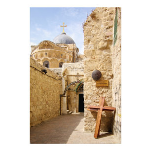 Foto Jerusalem através da estação IX de Dolorosa da