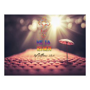 Foto Jesus Ouro Cross Ele Está Risen Matthew 28:6