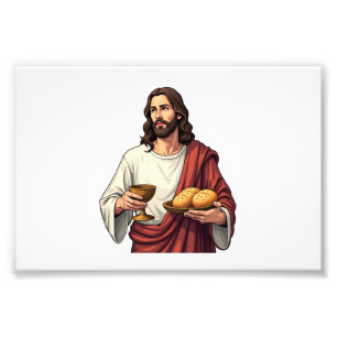 Foto Jesus Pão Vinho Camiseta Gravura Vintage 2