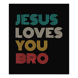 Foto Jesus Te Ama Irmão, Faith Cristã Engraçado Retro
