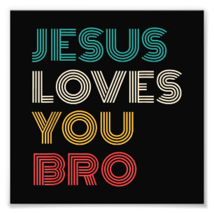 Foto Jesus Te Ama Irmão, Faith Cristã Engraçado Retro