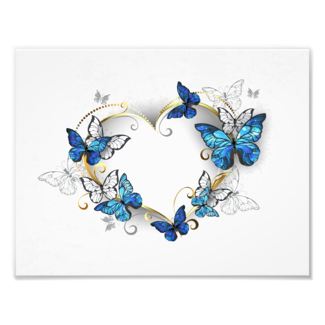 Foto Jewelry Heart with Butterflies Morpho (Frente)