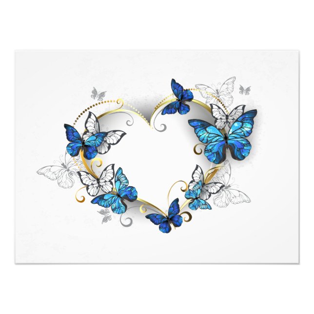 Foto Jewelry Heart with Butterflies Morpho (Frente)