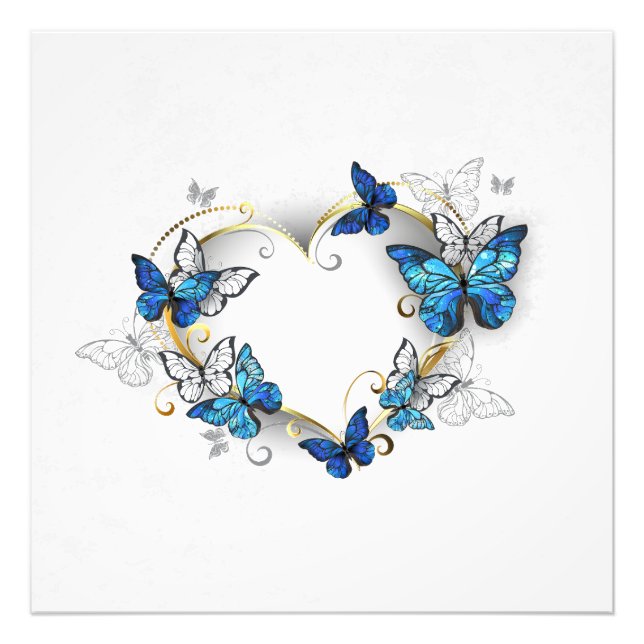 Foto Jewelry Heart with Butterflies Morpho (Frente)