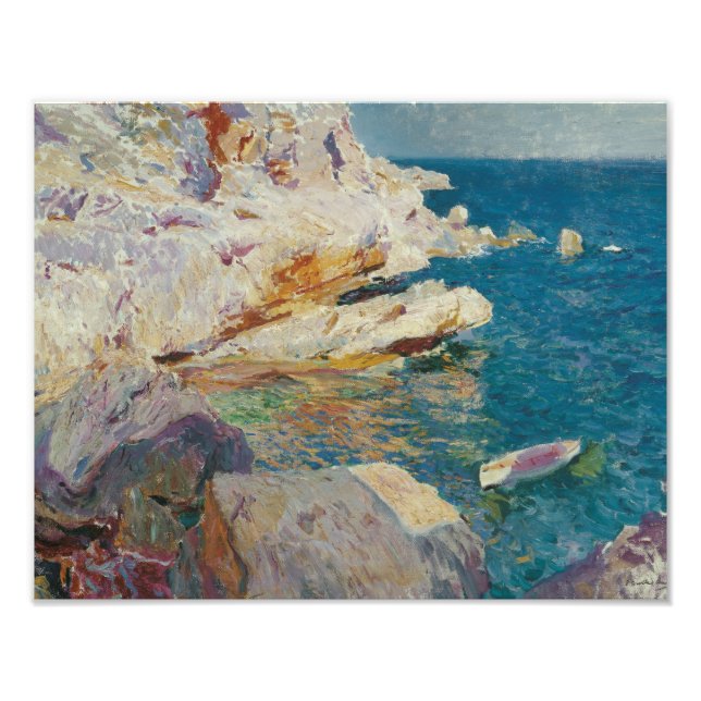 Foto Joaquin Sorolla-Rocks de Javea e o Barco Branco (Frente)