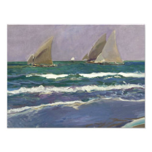 Foto Joaquin Sorolla - velas do navio no mar