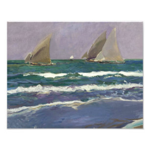 Foto Joaquin Sorolla - velas do navio no mar
