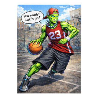 Foto Jogador de Basquete Alien Urbano - Arte em Estilo