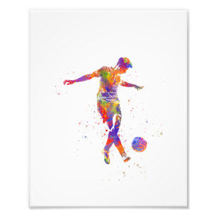 Foto Jogador de futebol na aquarela