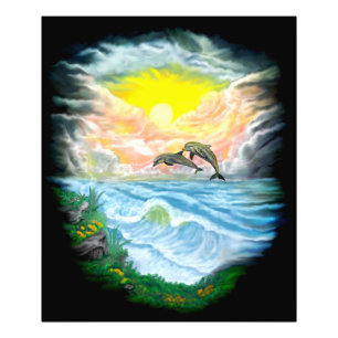 Foto Jogando golfinhos no sol