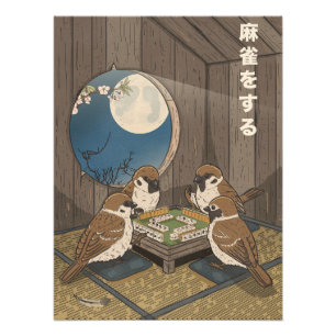 Foto Jogo de pássaros jogando Mahjong 