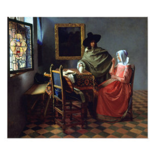 Foto Johannes Vermeer o vidro de vinho