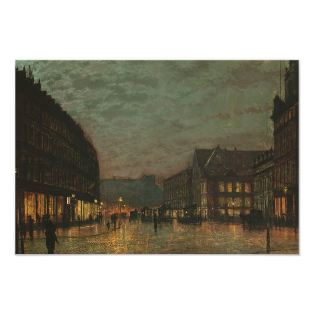 Foto John Atkinson Grimshaw - Boar Lane, Leeds (Frente)