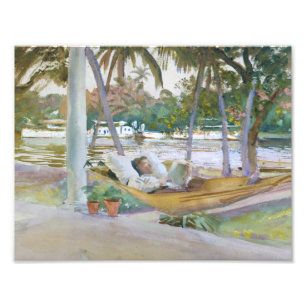 Foto John Singer Sargent - Figura em Hammock, Florida