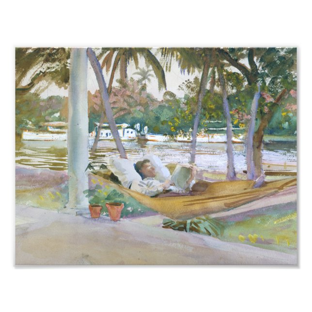 Foto John Singer Sargent - Figura em Hammock, Florida (Frente)