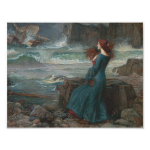 Foto John William Waterhouse - Miranda - O Tempest