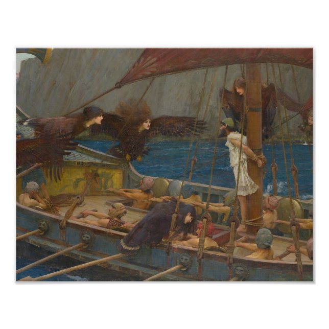 Foto John William Waterhouse - Ulysses e as Sirens (Frente)