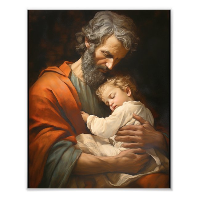 Foto Joseph e a Criança Jesus Religiosa (Frente)