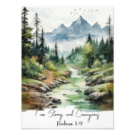 Foto Joshua 1:9 Arte Cristã de Nursery, tema Woodland