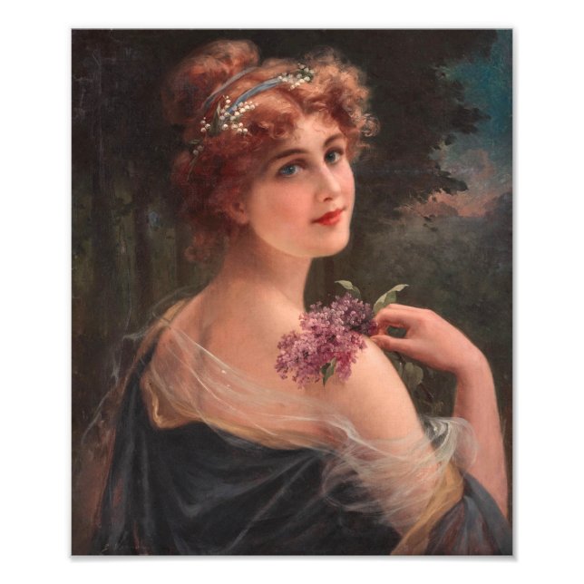 Foto Jovem Mulher com Prima de Lilac por Emile Vernon (Frente)
