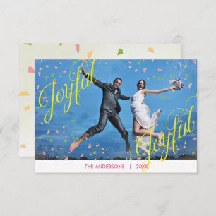 Foto Joyful Confetti - Cartão de Natal 3x5