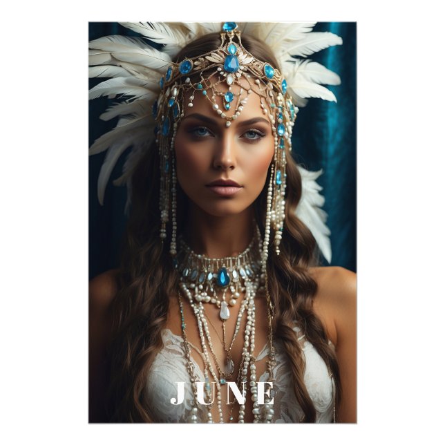 Foto *~ JUNE Woman BIRTHDAY PEARLS Boho AP53 (Frente)