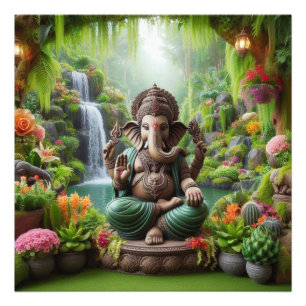 Foto Jungle Ganesha Serene — Arte Divina
