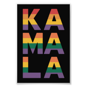 Foto Kamala Harris 2024 Bandeira Arco-Íris Orgulho Gay 