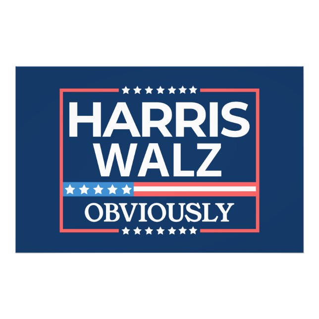 Foto Kamala Harris e Tim Walz 2024 (Frente)