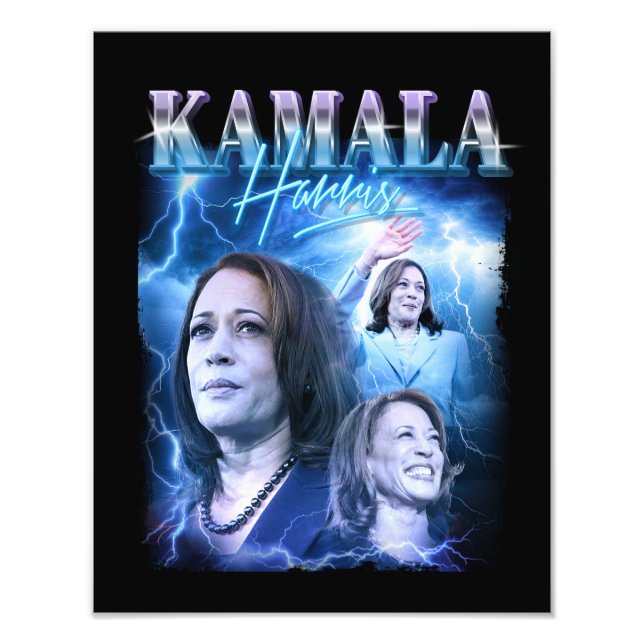 Foto Kamala Harris Estilo Retroativo dos anos 90 (Frente)