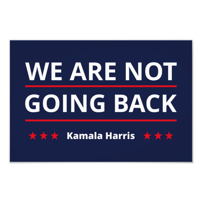 Foto Kamala Harris - Não Voltaremos A II (Frente)