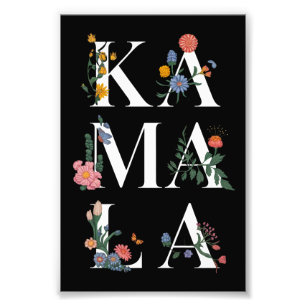 Foto Kamala Harris Votação Botânica 2024 Floral Eleitor