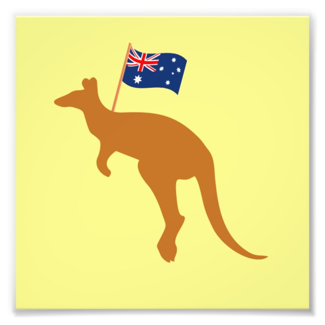 Foto kangaroo australia flag amarelo (Frente)