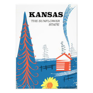 Foto Kansas "poster das viagens vintage do estado do