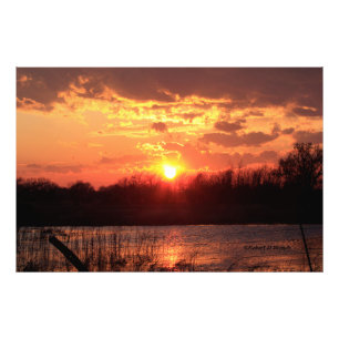 Foto Kansas Sunset com Reflexão sobre o Alargamento de