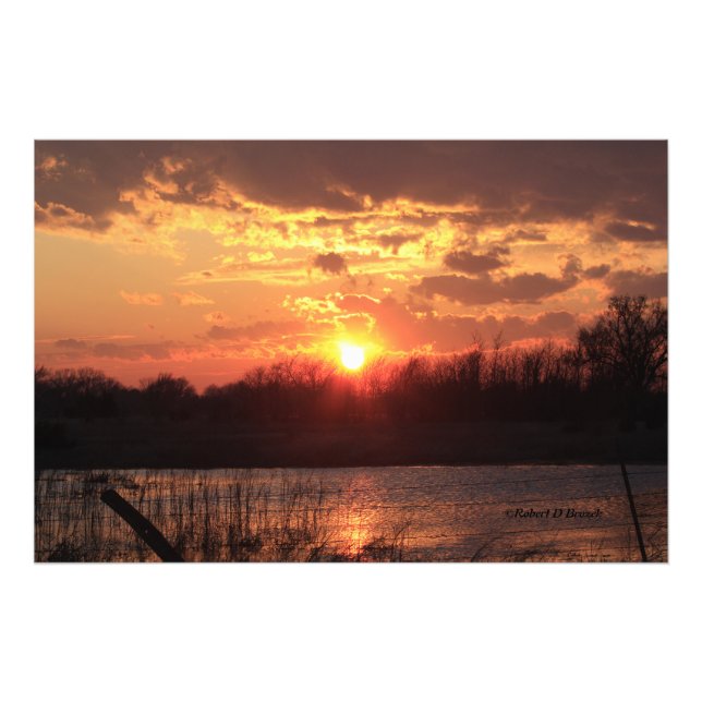 Foto Kansas Sunset com Reflexão sobre o Alargamento de  (Frente)