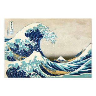 Foto Katsushika Hokusai - A onda do Excelente de Kanaga