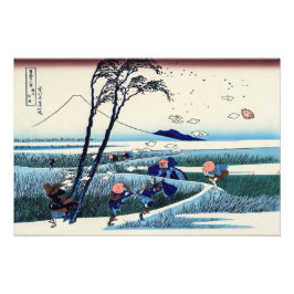 Foto Katsushika Hokusai - Ejiri na província de Suruga