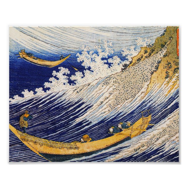 Foto Katsushika Hokusai-Ocean Waves (Frente)