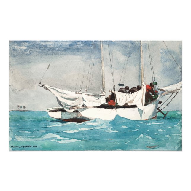 Foto Key West, Hauling Anchor (1903), por Winslow Homer (Frente)