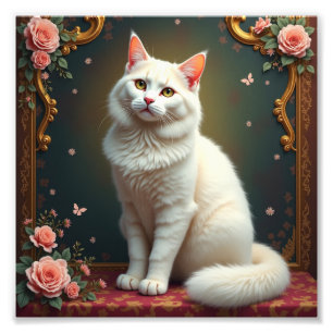 Foto Kit de Pintura Diamante Gato Branco 5D