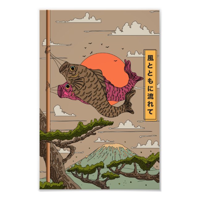 Foto Koinobori Flui com o Vento (Frente)