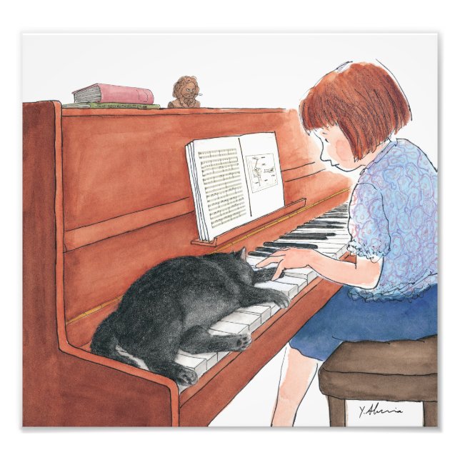 Foto Kramer O Gato Dormindo No Piano (Frente)